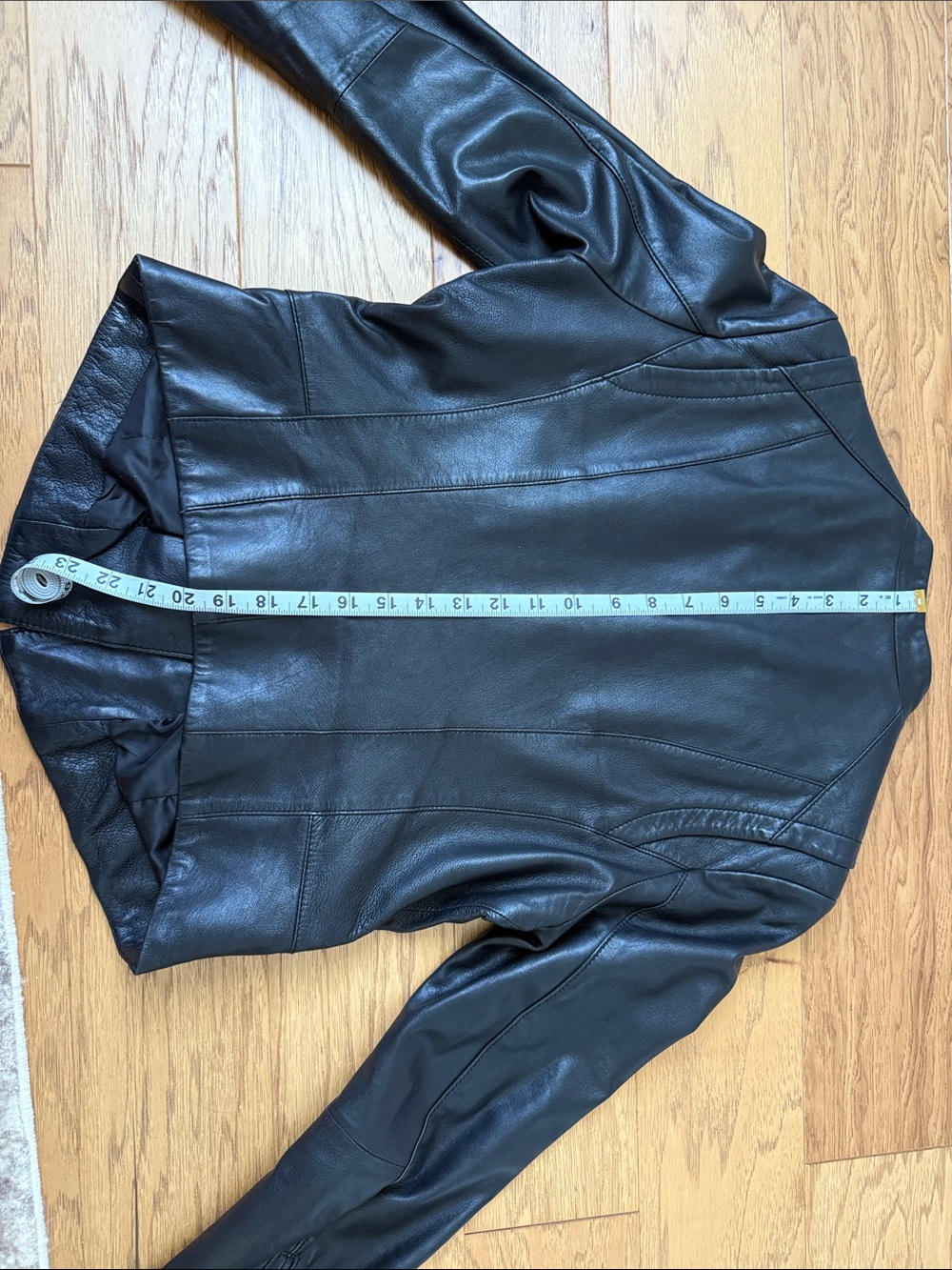 Michael Kors Black Leather Jacket, Medium - Picture 12 of 13